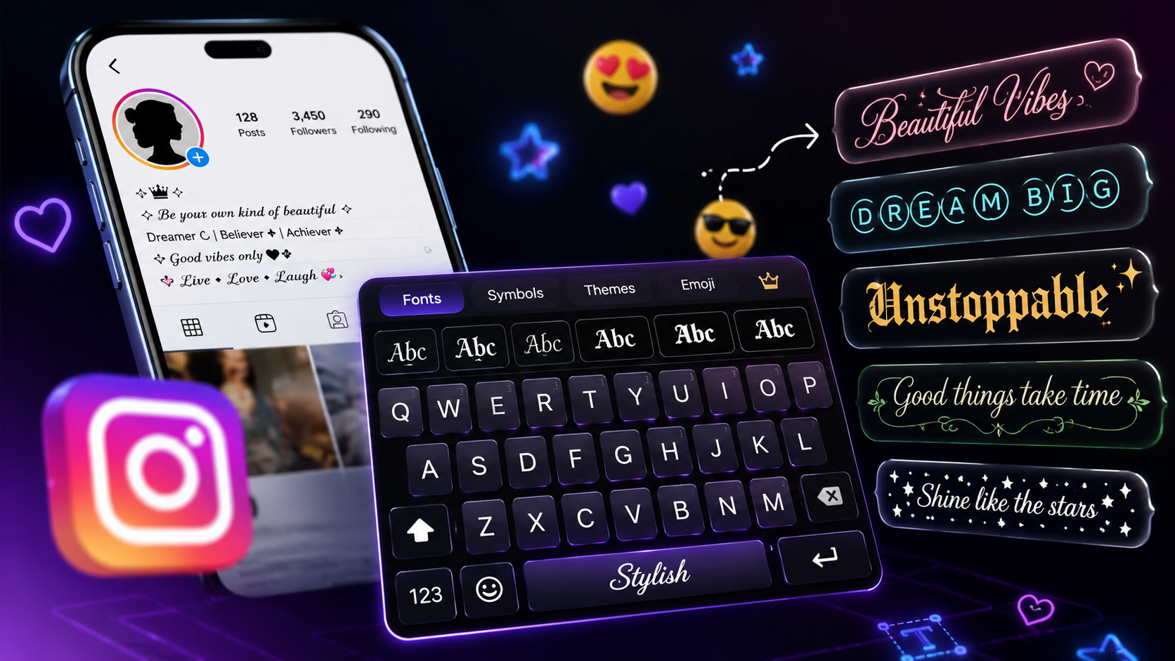 Wondering Why Everyone Else's Instagram Bio Looks Fancier Than Yours? It's the Keyboard