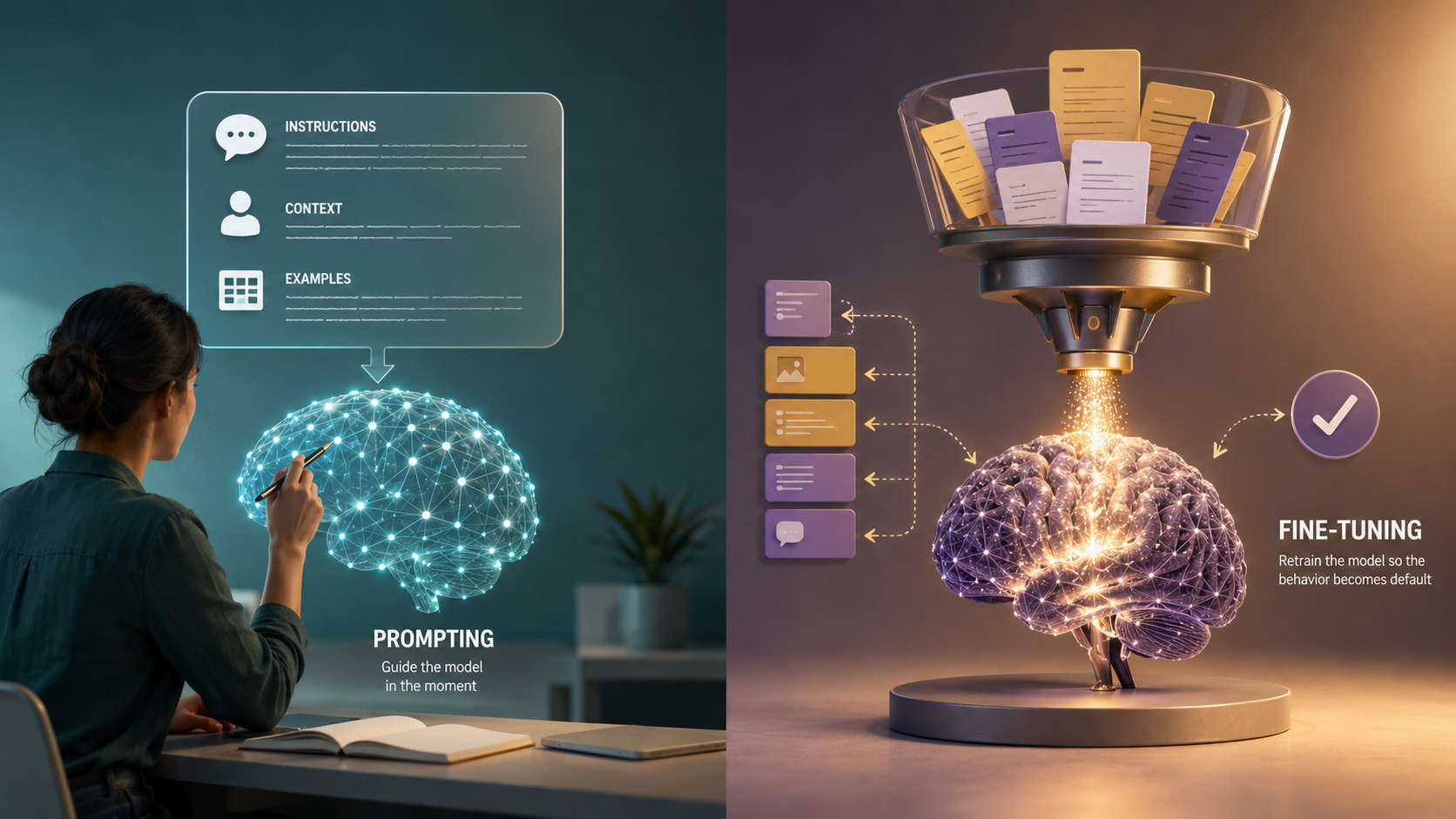 Fine-Tuning or Prompting? Two Ways to Shape How an AI Model Behaves