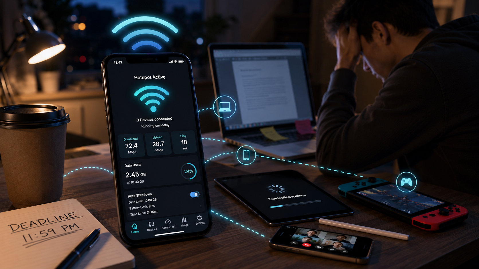 Router Died Right Before a Deadline? Here's How a Phone Hotspot App Bails You Out
