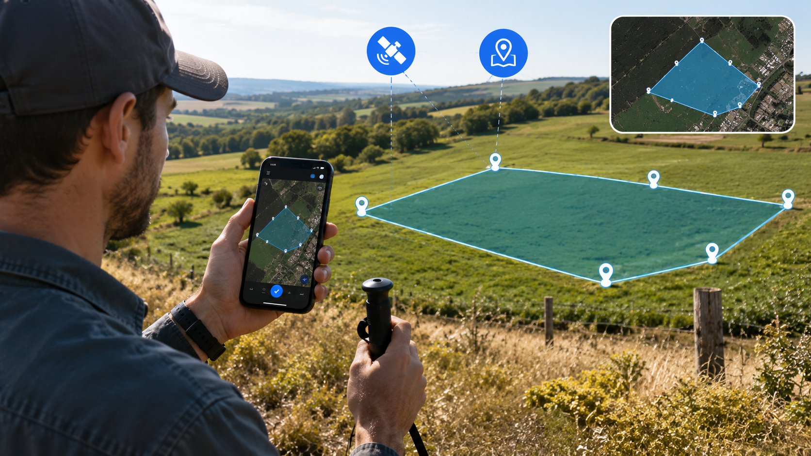 Measuring a Field, Yard, or Plot of Land With Nothing but a Phone