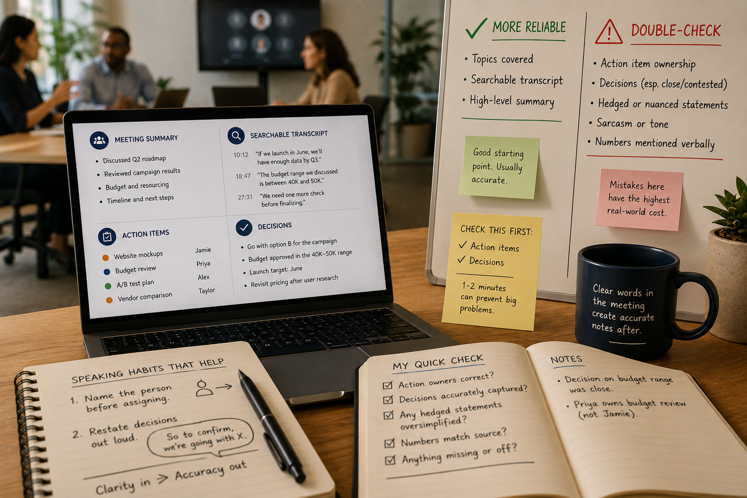 AI Meeting Notes: Which Parts to Trust, Which to Verify